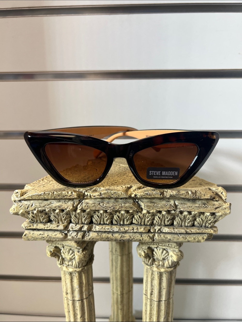 Steve Madden Tortoiseshell Cat-Eye Sunglasses with Brown Lenses